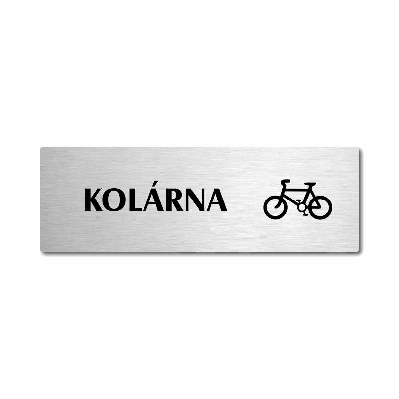 Kolárna, stříbrná popiska na dveře